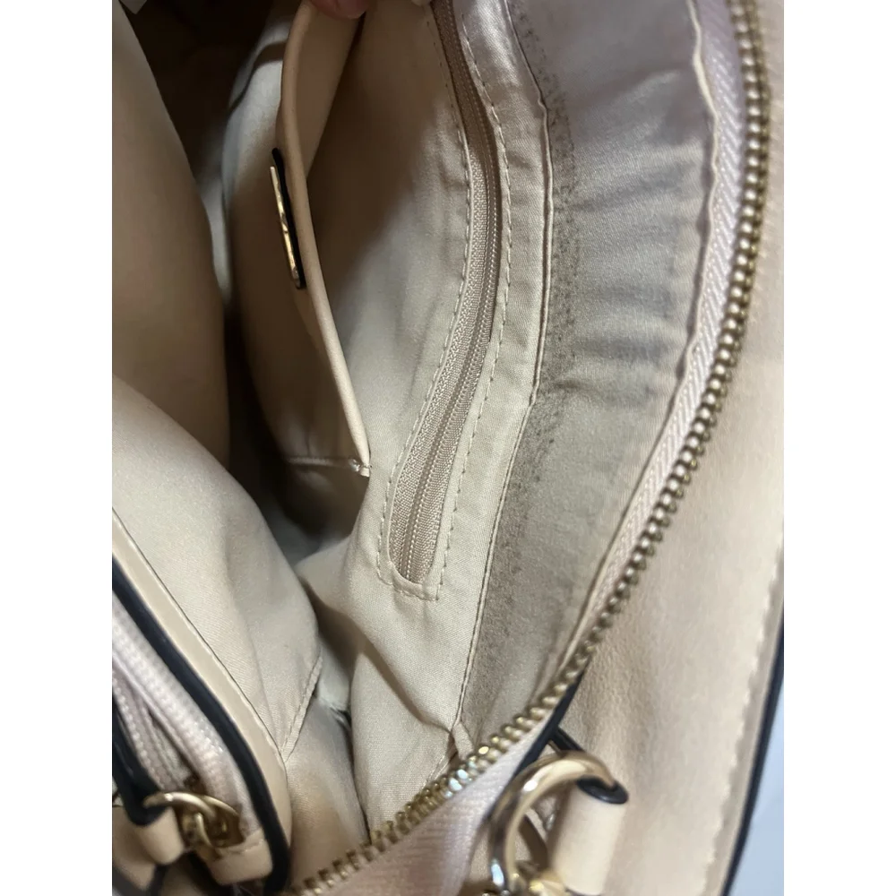 ALDO Aribella satchel bag beige Intricate laser-cut crossbody